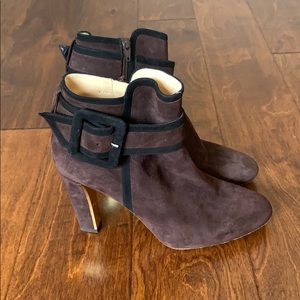 Kate Spade Vero Cuoio Suede Heeled Booties